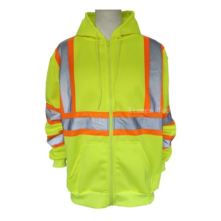 ANSI Hi Vis Reflective Fleece Safety Hoodie