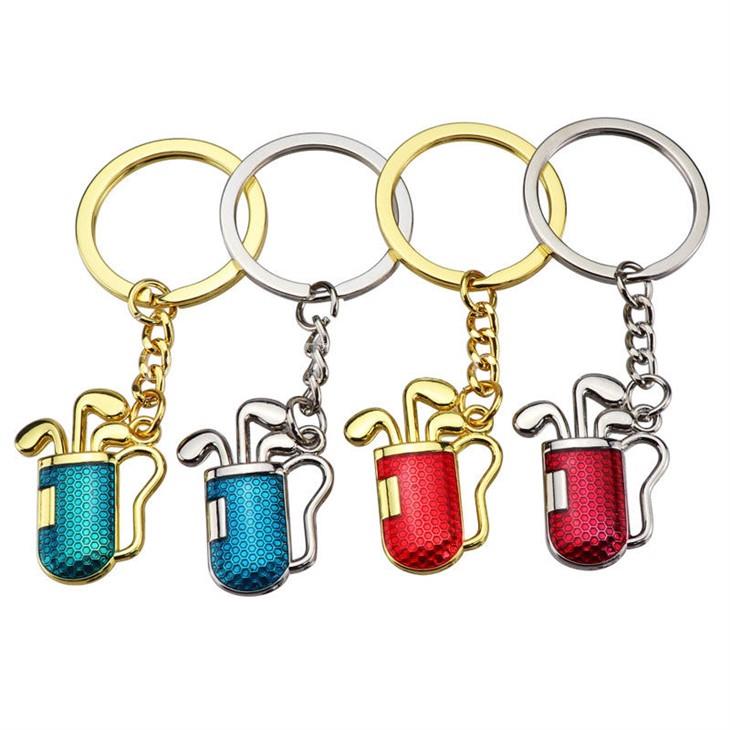 Custom Metal Golf Bag Club Keychain Wholesale
