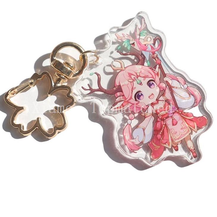 Custom Printed Clear Anime Acrylic Keychain