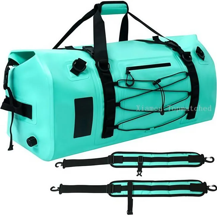 Custom Waterproof Duffel Dry Bag PVC Roll Top Travel Bag For Kayaking Camping