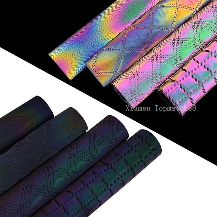 holographic-reflective-pu-leather-for-shoes-upholstery