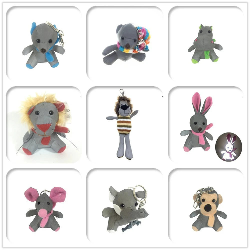 Reflective toy keychain for school bags and children safety gift campaigns Reflective toy keychain for school bags and children safety gift campaigns