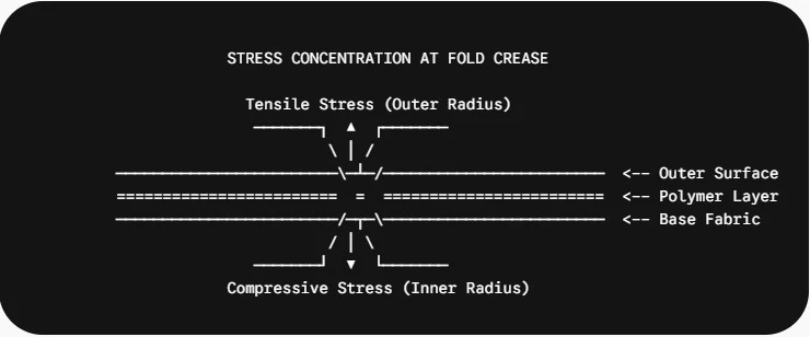 STRESS CONCENTRATION AT FOLD CREASE STRESS CONCENTRATION AT FOLD CREASE