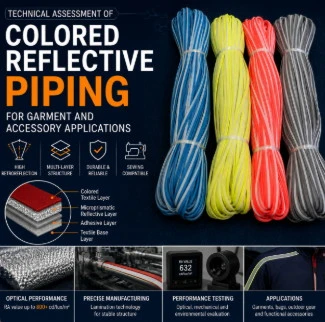 Technical Assessment of Colored Reflective Piping Tape for Garment and Accessory Applications