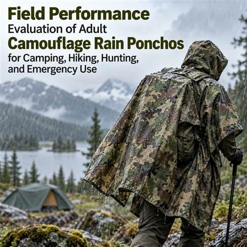 Field Performance Evaluation of Adult Camouflage Rain Ponchos for Camping, Hiking, Hunting, and E...