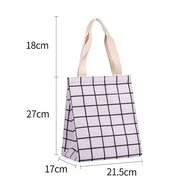 white-checkered-insulated-tote-bag