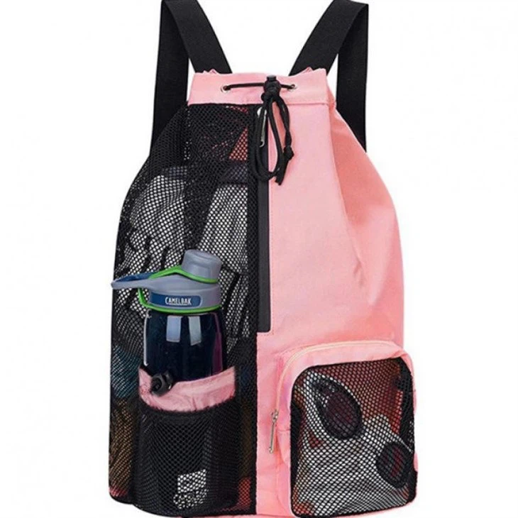 custom-mesh-drawstring-backpack-wholesale-display