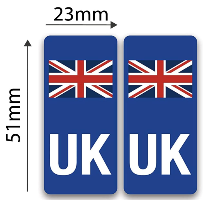 Motorcycle Number Plate Stickers