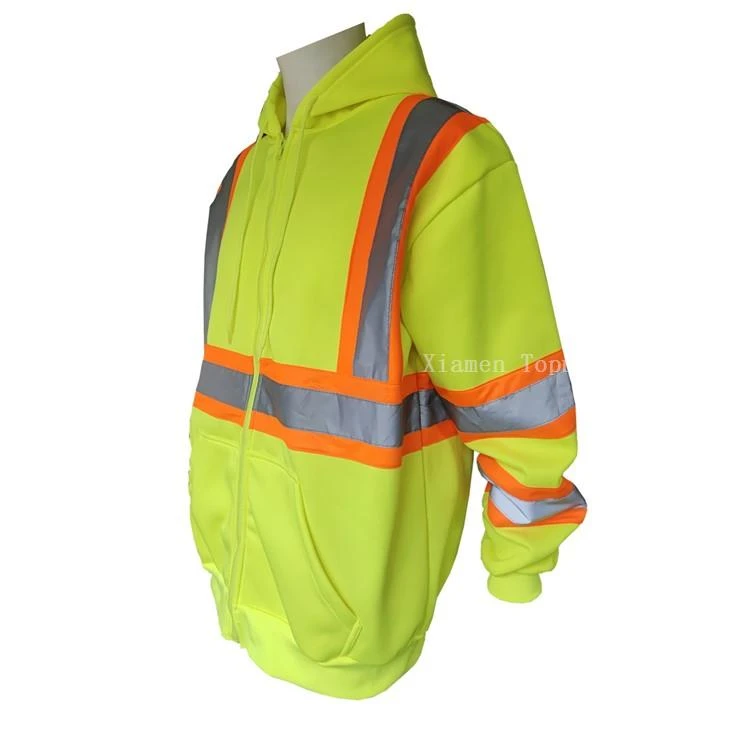 ansi-hi-vis-reflective-fleece-safety-hoodie-manufacturer