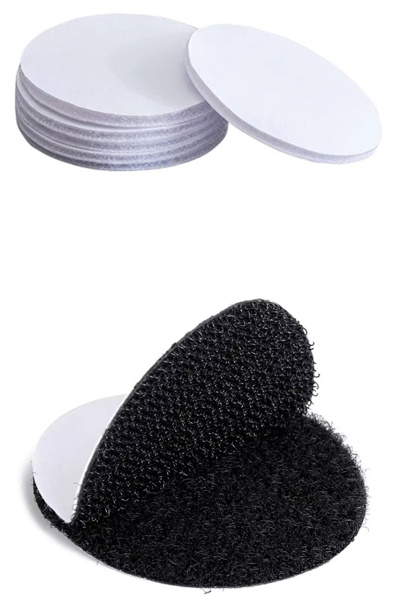 Round hook loop fastener dots wholesale with adhesive backing Round hook loop fastener dots wholesale with adhesive backing