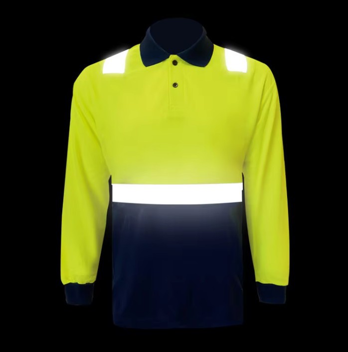 Birdseye safety polo shirt for road work construction logistics warehouse and traffic control teams Birdseye safety polo shirt for road work construction logistics warehouse and traffic control teams