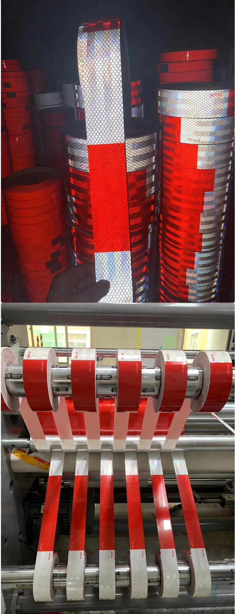 PET self adhesive truck reflective tape with honeycomb pattern and ECE 104R mark PET self adhesive truck reflective tape with honeycomb pattern and ECE 104R mark