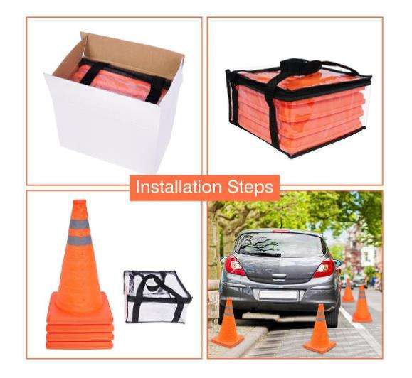 Wholesale pop up traffic cones inspected before road safety shipment Wholesale pop up traffic cones inspected before road safety shipment