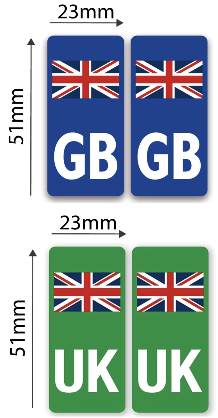 UK motorcycle number plate sticker with reflective PVC material in 51mm by 23mm size UK motorcycle number plate sticker with reflective PVC material in 51mm by 23mm size