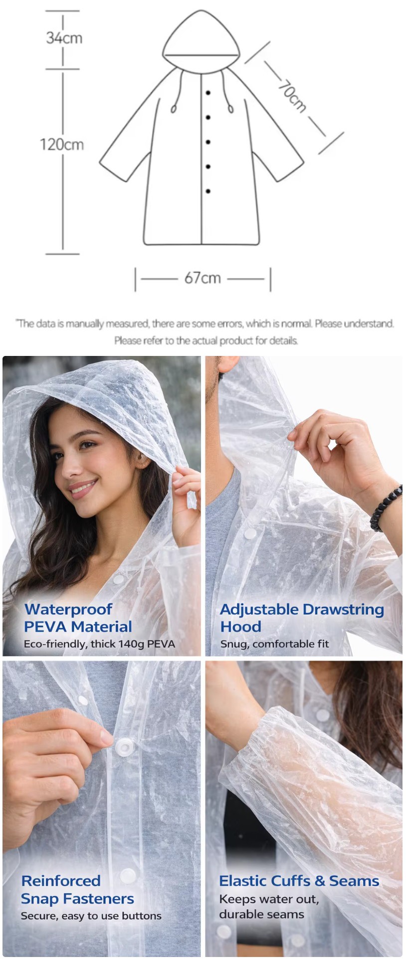 Custom EVA rain poncho quality inspection for bulk outdoor event supply Custom EVA rain poncho quality inspection for bulk outdoor event supply
