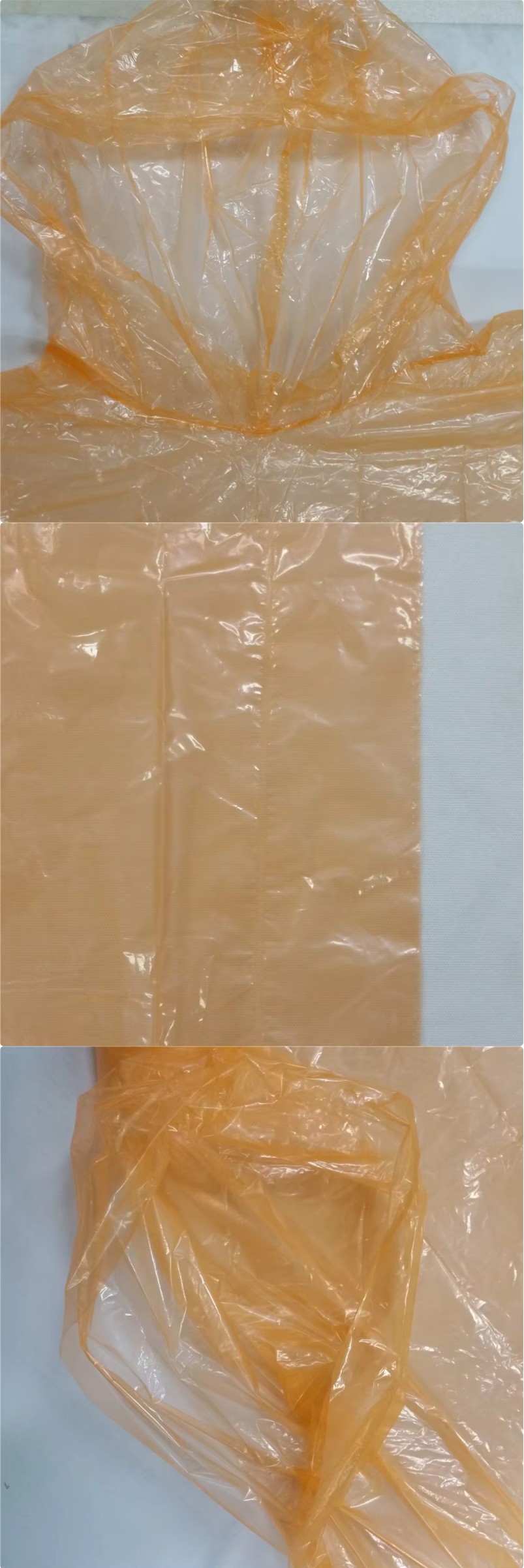 Disposable PE rain poncho with lightweight waterproof material and hooded design Disposable PE rain poncho with lightweight waterproof material and hooded design