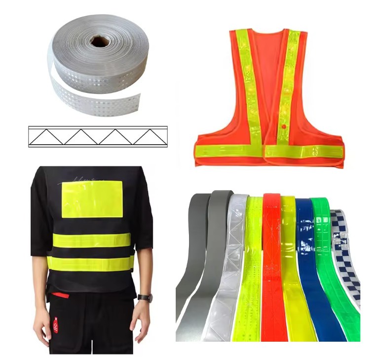 PVC micro prismatic reflective tape with 0.15mm thickness and custom width options PVC micro prismatic reflective tape with 0.15mm thickness and custom width options