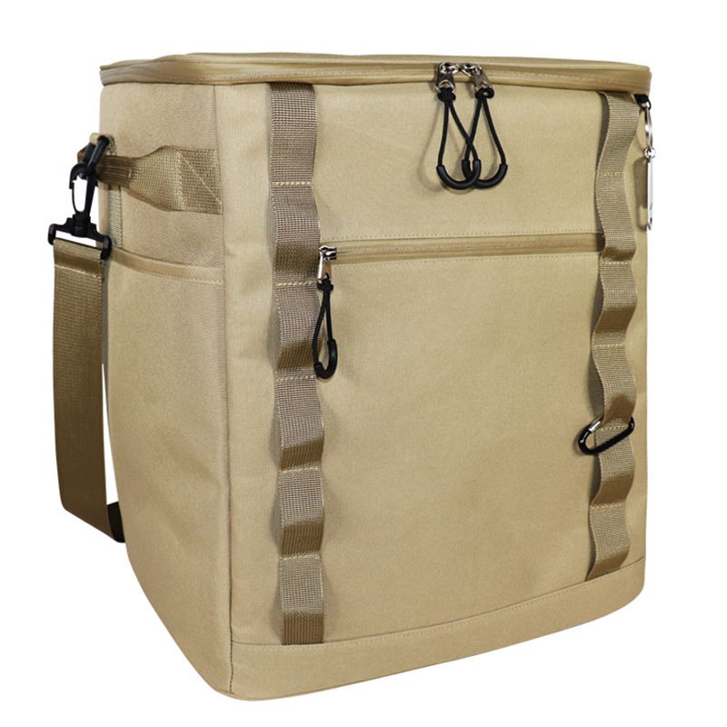 Oxford insulated cooler bag with reinforced handle zipper closure and food storage lining Oxford insulated cooler bag with reinforced handle zipper closure and food storage lining