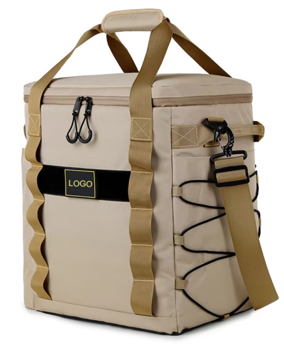 Outdoor picnic cooler bag with waterproof polyester shell and insulated food storage compartment Outdoor picnic cooler bag with waterproof polyester shell and insulated food storage compartment