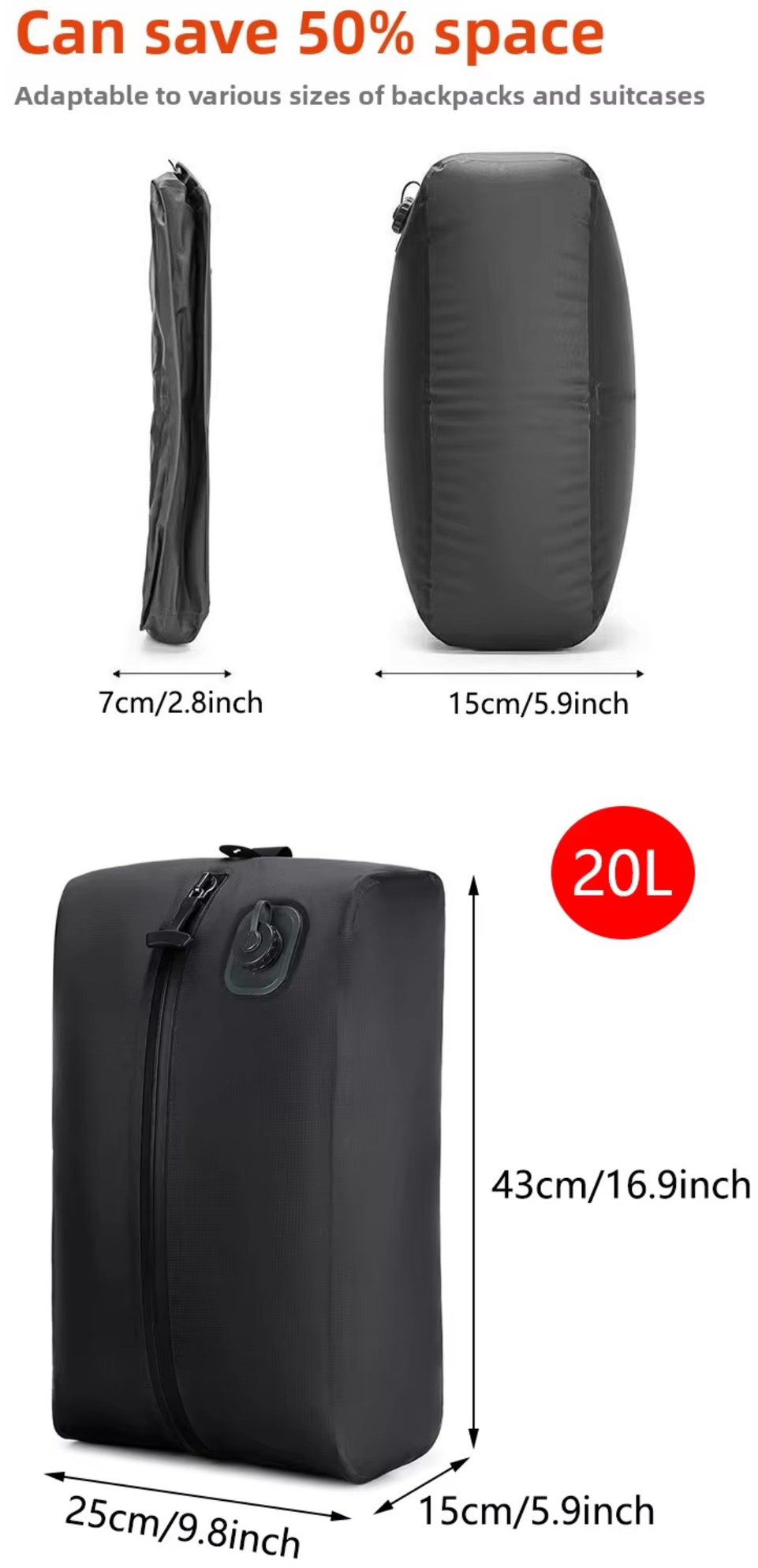 OEM wholesale travel vacuum compression bags under zipper valve and packing quality inspection OEM wholesale travel vacuum compression bags under zipper valve and packing quality inspection