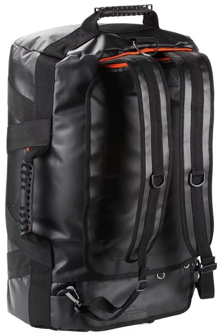 TPU waterproof duffel bag material detail with coated fabric, zipper closure and reinforced webbing for OEM outdoor bags TPU waterproof duffel bag material detail with coated fabric, zipper closure and reinforced webbing for OEM outdoor bags