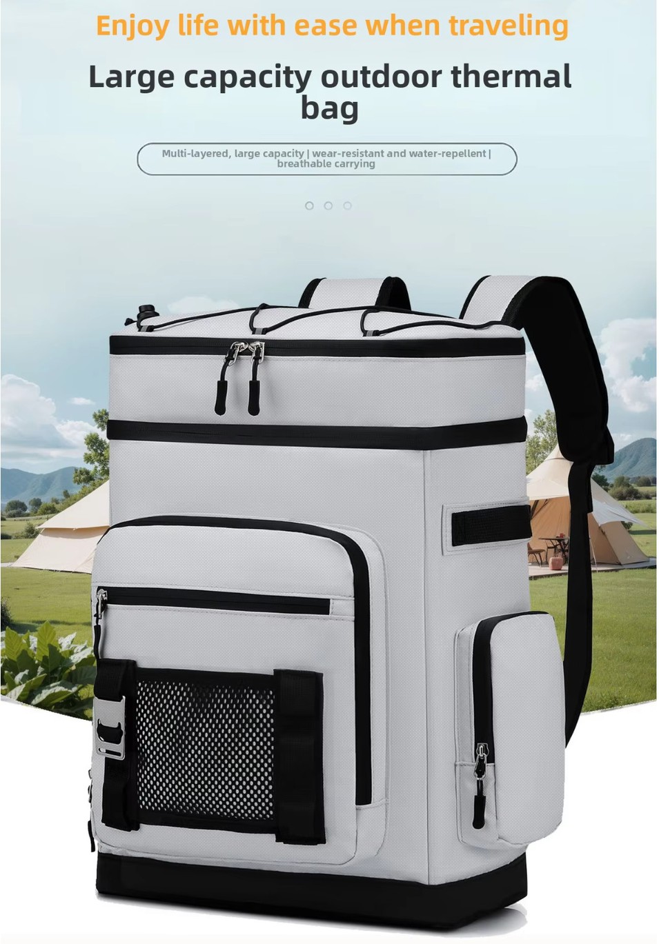 Leakproof cooler backpack with insulated compartments and adjustable shoulder straps for wholesale outdoor buyers Leakproof cooler backpack with insulated compartments and adjustable shoulder straps for wholesale outdoor buyers