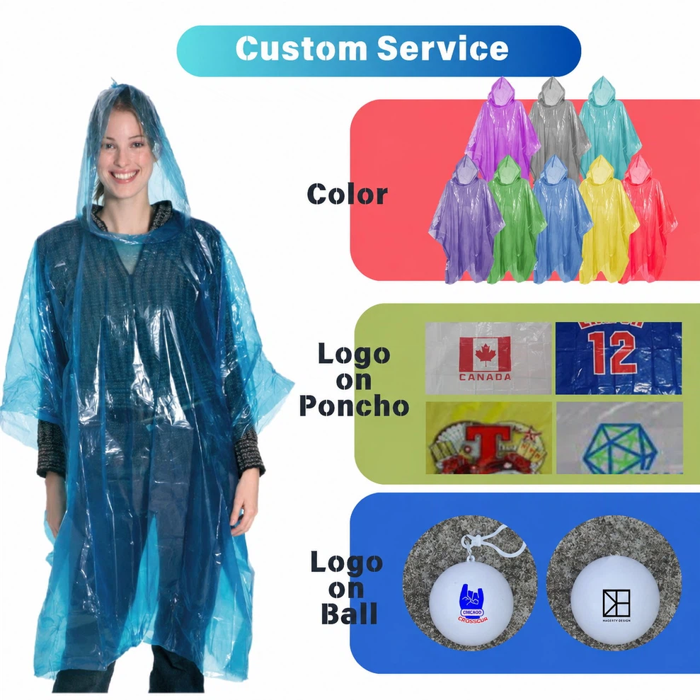 Disposable PE rain poncho quality inspection for film thickness packing weight and carton quantity Disposable PE rain poncho quality inspection for film thickness packing weight and carton quantity