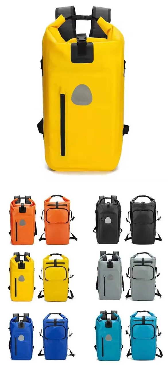 500D PVC waterproof bike backpack with roll top buckle closure 500D PVC waterproof bike backpack with roll top buckle closure