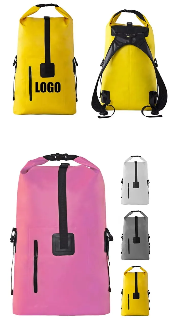 Custom waterproof hiking backpack 500D PVC roll top dry bag Custom waterproof hiking backpack 500D PVC roll top dry bag
