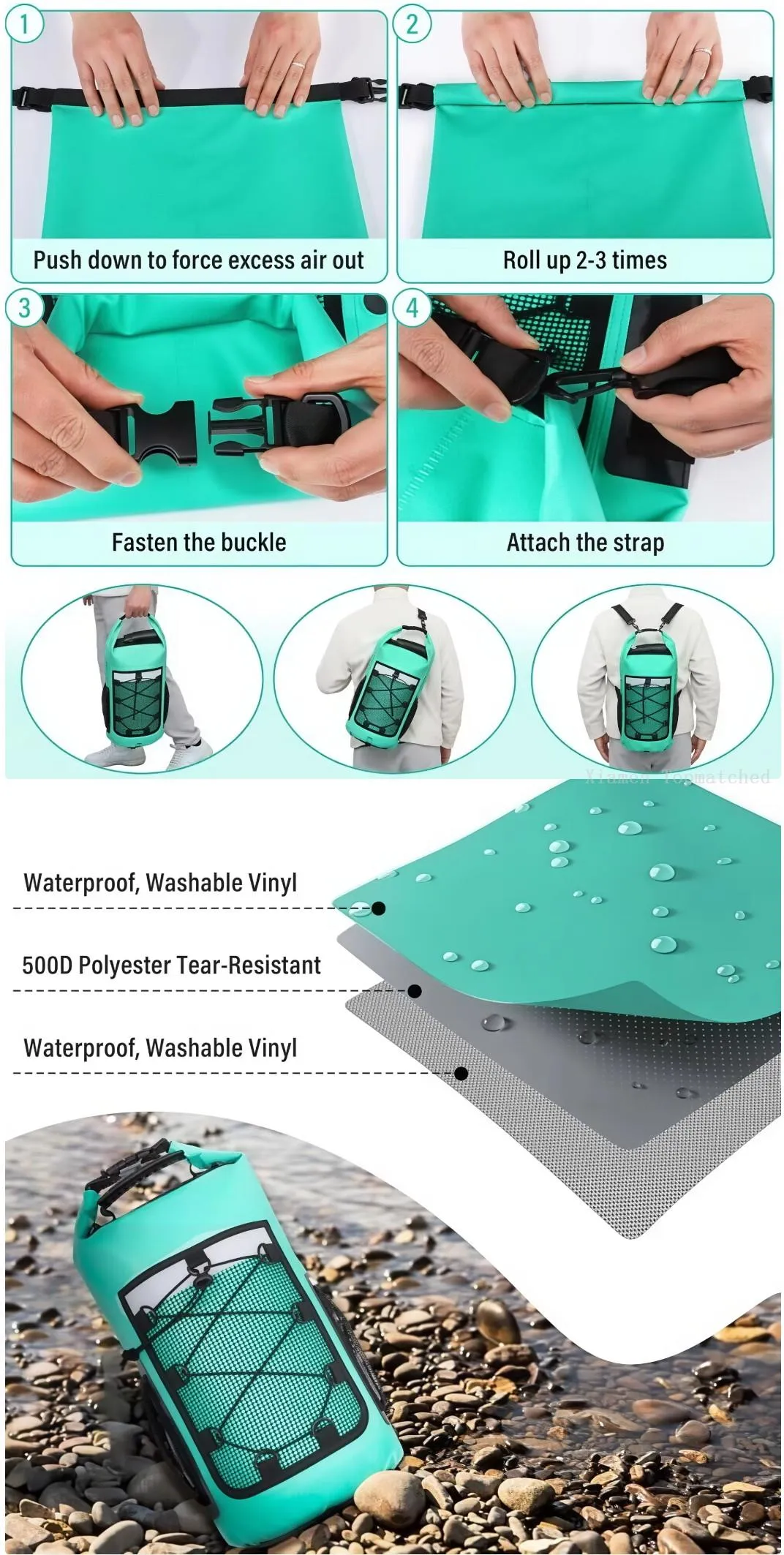 Waterproof dry bag backpack OEM quality inspection for wholesale orders Waterproof dry bag backpack OEM quality inspection for wholesale orders