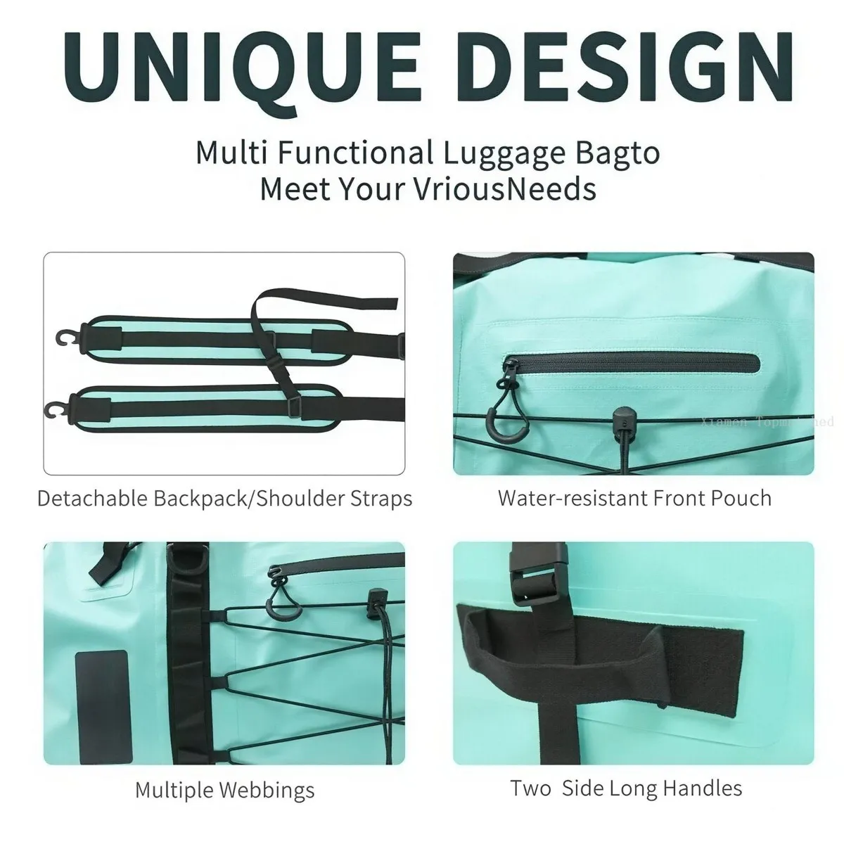 PVC waterproof duffel dry bag with zipper pocket and adjustable strap PVC waterproof duffel dry bag with zipper pocket and adjustable strap