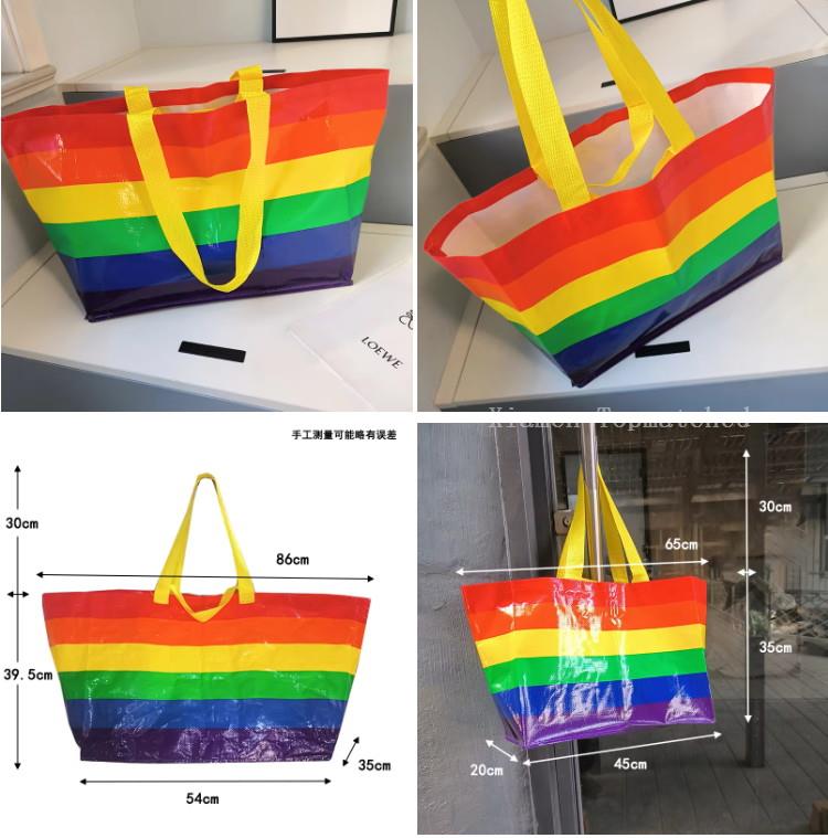 Laminated PP woven tote bag factory conducting handle load tension test Laminated PP woven tote bag factory conducting handle load tension test