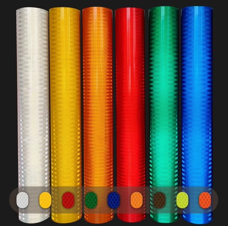 High intensity micro prismatic reflective vinyl sheeting rolls for traffic signs in multiple colors High intensity micro prismatic reflective vinyl sheeting rolls for traffic signs in multiple colors