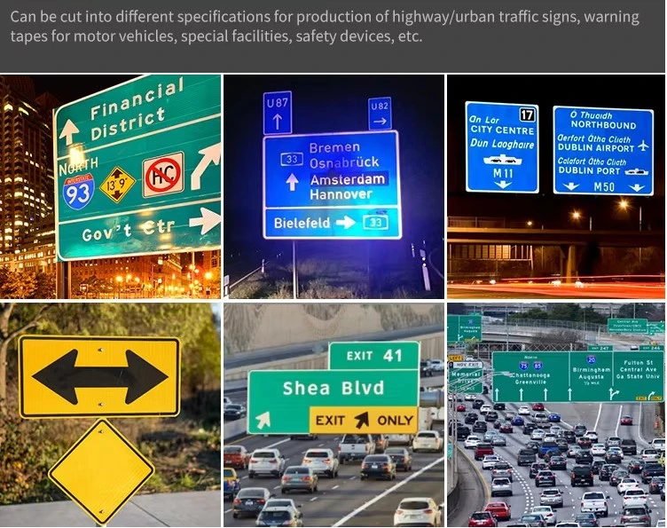 Highway guide signs and urban directional traffic signs retrofitted with ASTM D4956 Type IV reflective sheeting Highway guide signs and urban directional traffic signs retrofitted with ASTM D4956 Type IV reflective sheeting