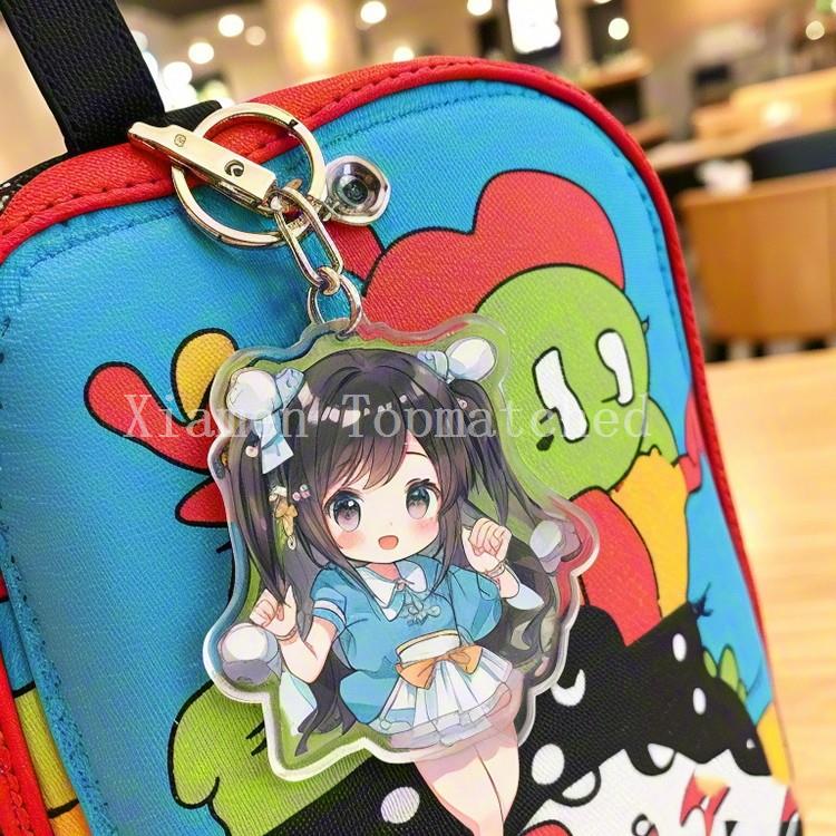 Custom anime acrylic keychain used as a cartoon bag charm pendant Custom anime acrylic keychain used as a cartoon bag charm pendant
