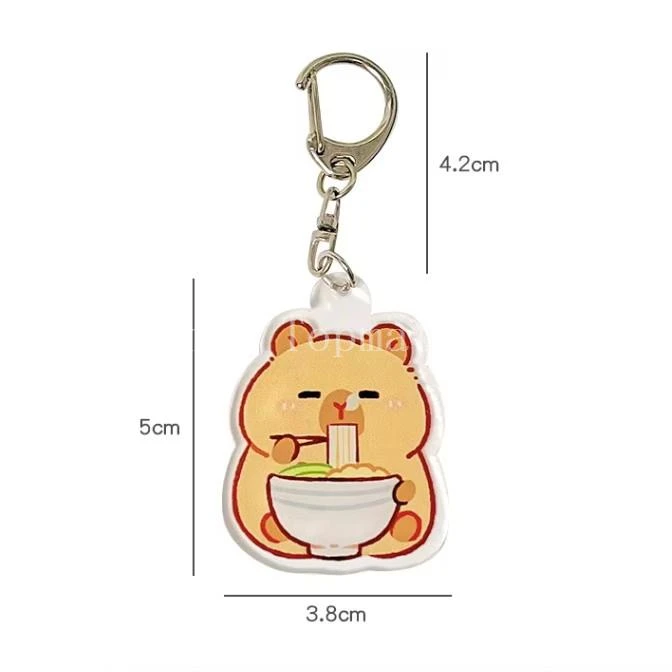 Cartoon key chain capybara acrylic pendant specifications Cartoon key chain capybara acrylic pendant specifications