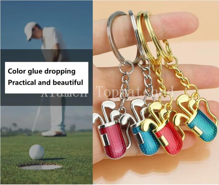 Die cast metal golf club keychain for golf sports gift giveaways and souvenir packaging Die cast metal golf club keychain for golf sports gift giveaways and souvenir packaging