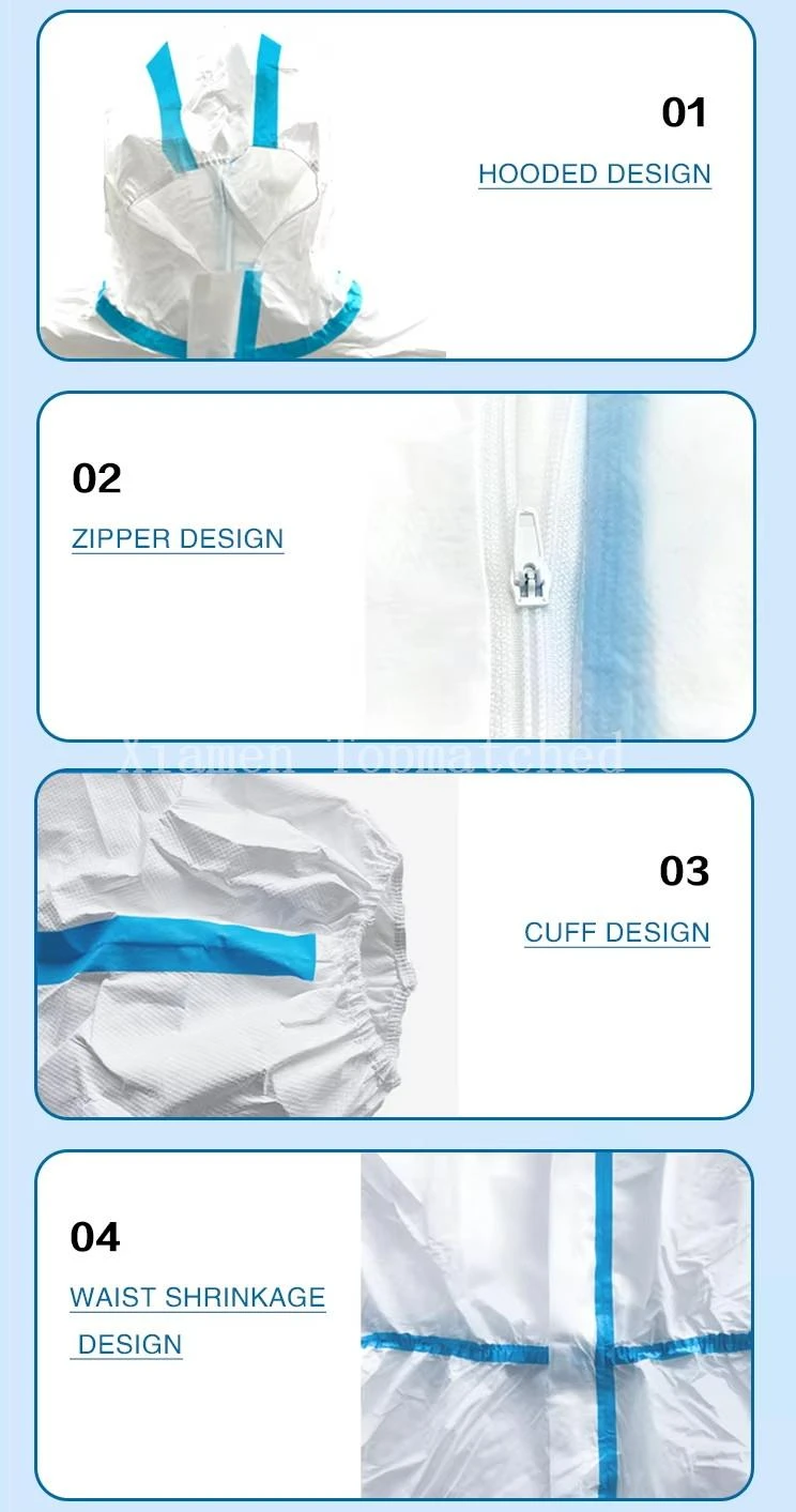 Custom logo microporous protective suit with serged seams for industrial workwear Custom logo microporous protective suit with serged seams for industrial workwear