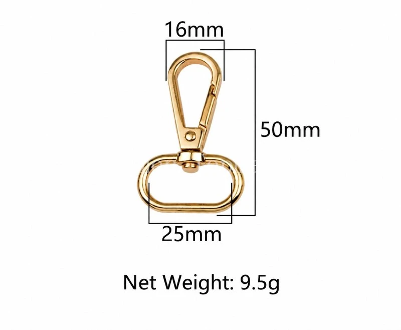 Technical dimensions of 1 inch inner ring swivel snap hook hardware Technical dimensions of 1 inch inner ring swivel snap hook hardware