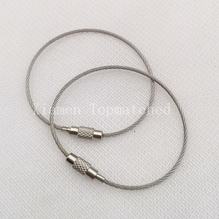 threaded screw lock wire keyring loops threaded screw lock wire keyring loops
