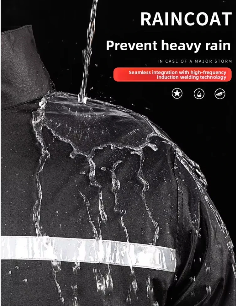 OEM reflective rain suit inspection for waterproof seams buttons and packing