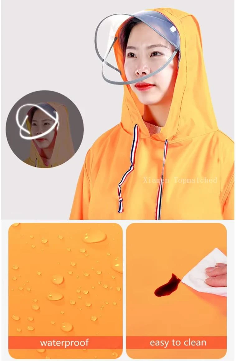 OEM EVA long raincoat quality inspection for waterproof material and packing