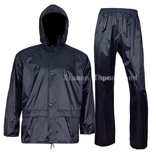 OEM waterproof rain suit quality inspection for reflective strip and seams