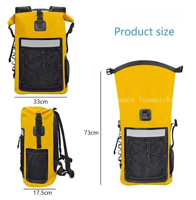 OEM PVC dry bag backpack inspection for welded seams buckle closure and pocket structure OEM PVC dry bag backpack inspection for welded seams buckle closure and pocket structure
