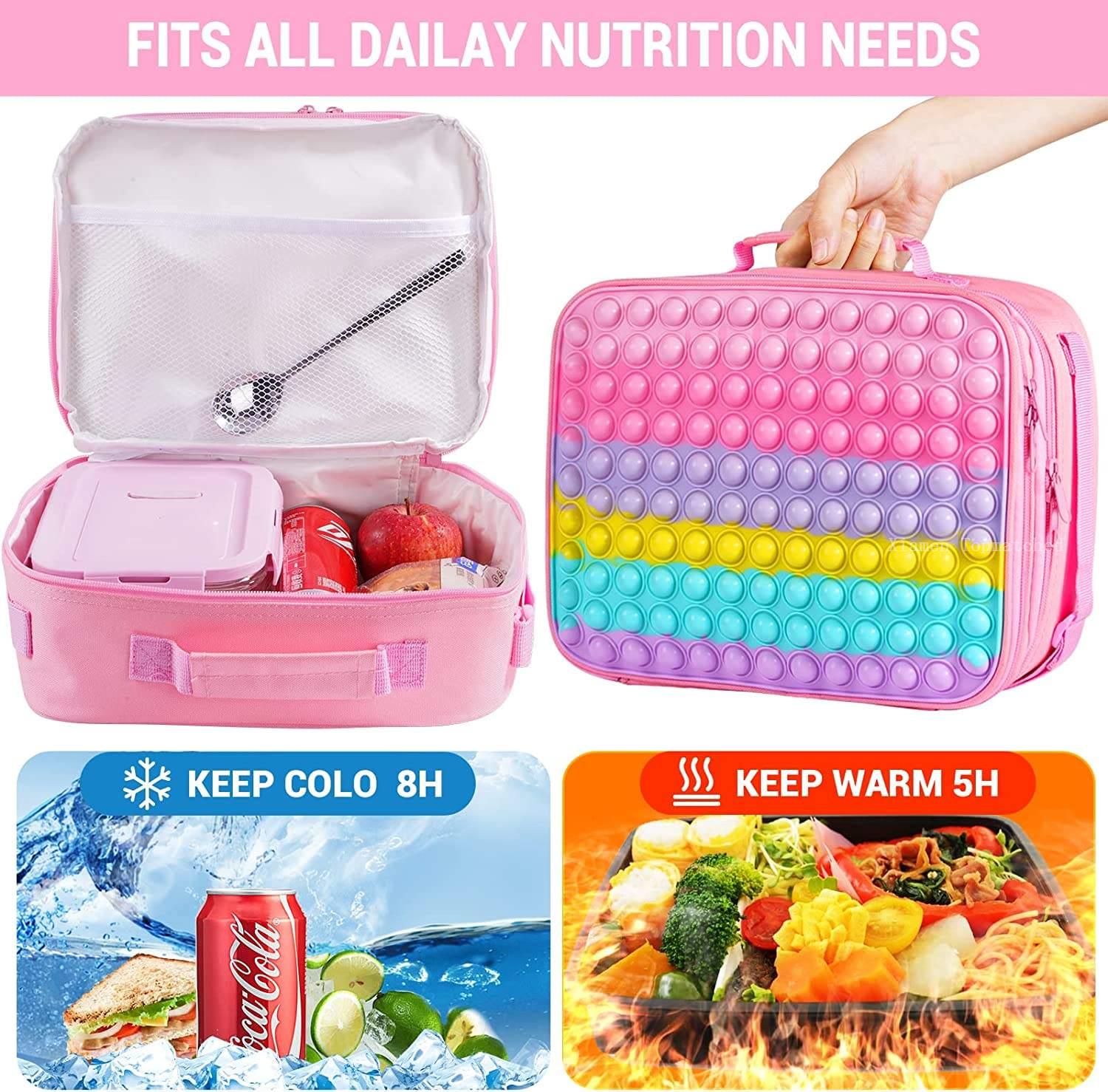 Kids Pop It lunch bag for school daycare picnic and food storage use Kids Pop It lunch bag for school daycare picnic and food storage use
