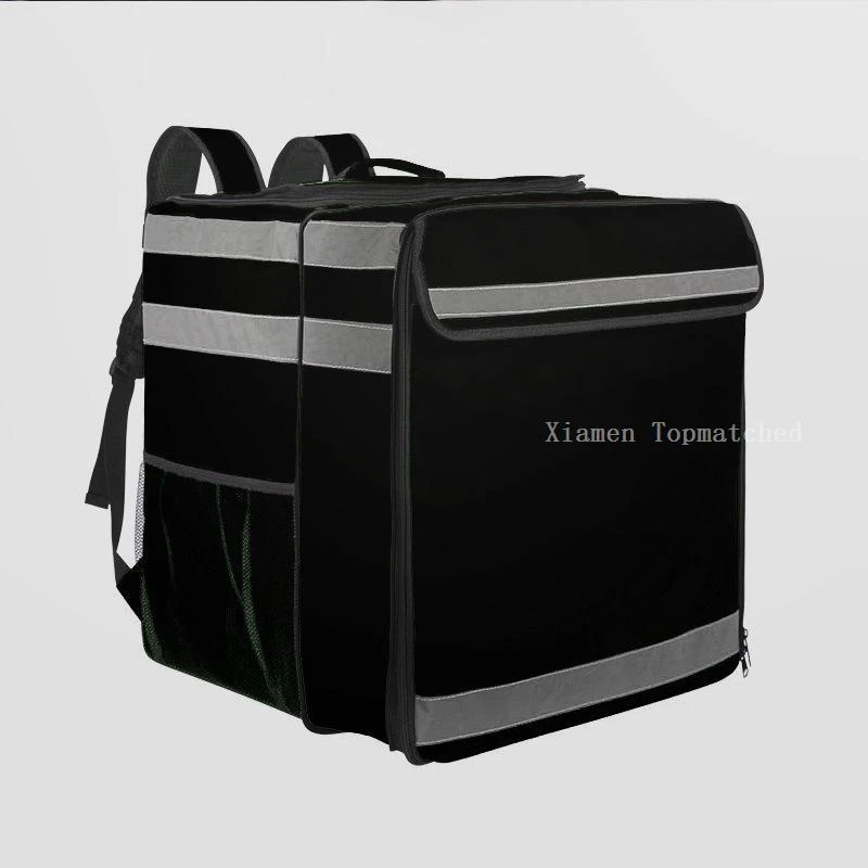 Custom insulated pizza delivery backpack with shoulder straps and handled design for food delivery Custom insulated pizza delivery backpack with shoulder straps and handled design for food delivery