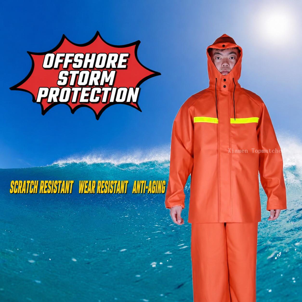Waterproof PVC fishing suit for marine fishing construction and industrial wet work Waterproof PVC fishing suit for marine fishing construction and industrial wet work