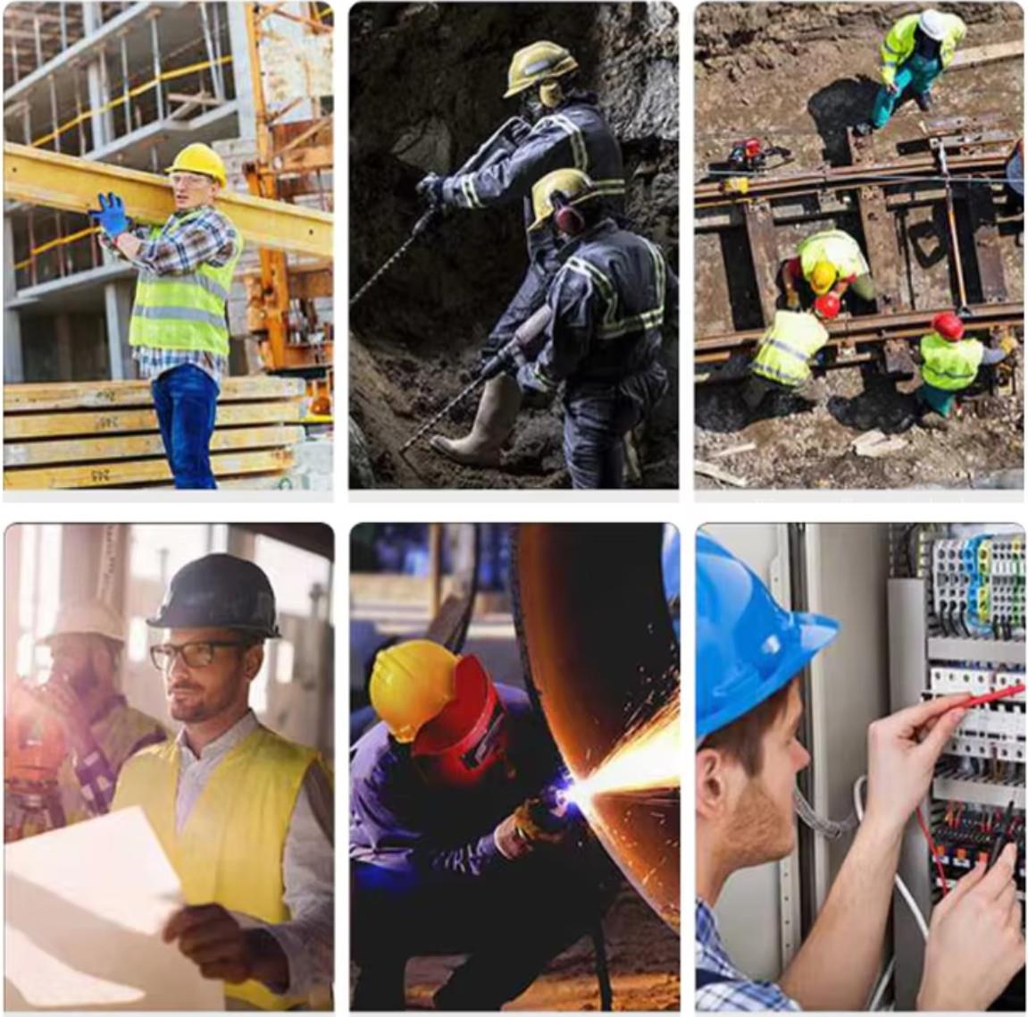 Construction hard hat for roadway safety workplace protection engineering and outdoor work