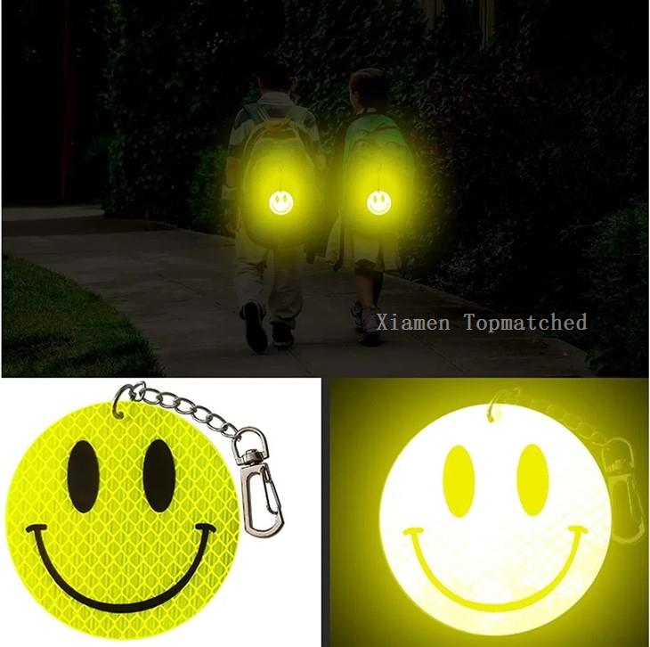 fluorescent-yellow-pvc-reflective-keychain