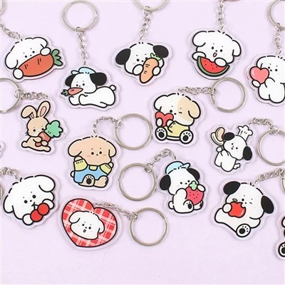 Custom Clear Acrylic Glitter Epoxy Keychain Wholesale